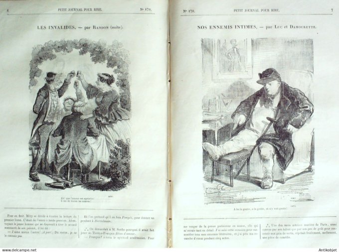 Petit journal pour Rire 1858 # 170 Diplomaties Damourette