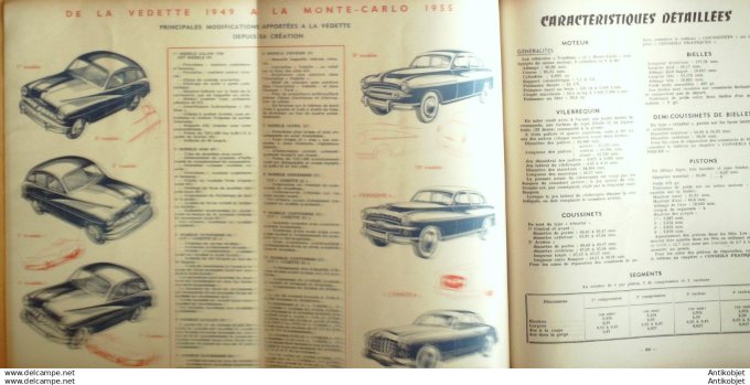 R.T Automobile Simca vedette Monte Carlo & VendÃ'me  Scooter Mors Speed 109 # 1955