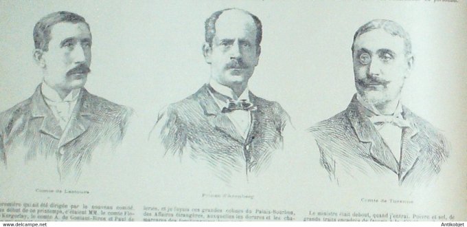 Soleil du Dimanche 1897 n°25 Prince d'Arenberg, Comte de Juigné Arnould Plessy