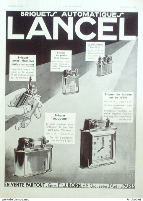 Publicité Luxe Lancel signée Holt 1931