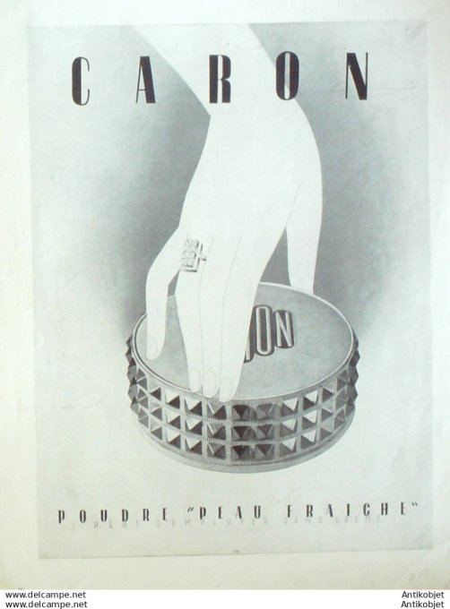 Publicite Cosmetique Caron Poudre 1929