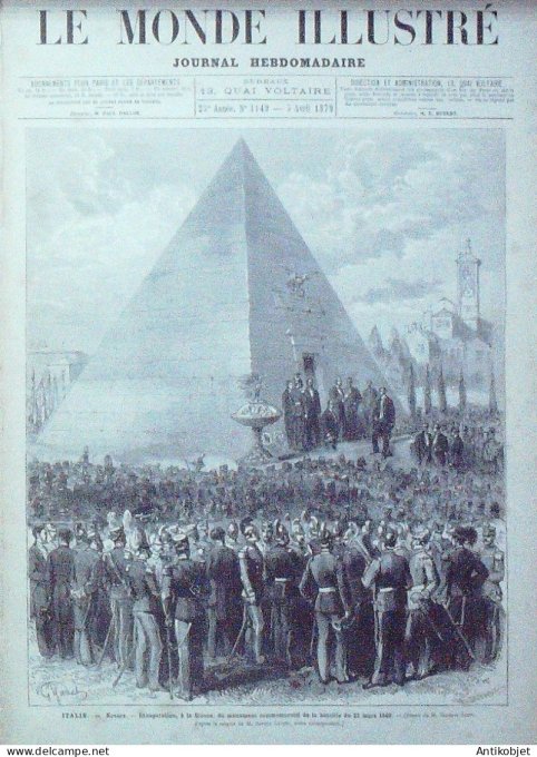 Le Monde illustré 1879 n°1149 Italie Novare Bicoca Australie Sydney St-Denis (93) Belgique Bouchout