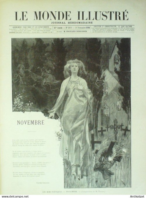 Le Monde illustré 1896 n°2069 Chine Nankin Tombeaux Madagscar Soudan Aérophile
