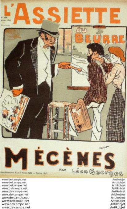 L'Assiette au beurre 1908 # 388 Mecenes Georges Leon