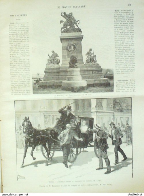 Le Monde illustré 1894 n°1943 Maroc Muley-Abdul-Aziz Rome Crispel Bruxelles explosion