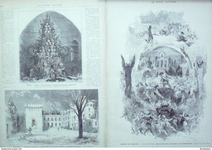 Le Monde illustré 1879 n°1149 Italie Novare Bicoca Australie Sydney St-Denis (93) Belgique Bouchout