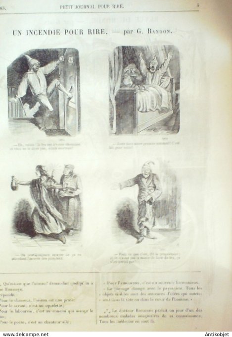 Petit journal pour Rire 1866 # 585 Les Apprentis grands hommes Talin & Damourette
