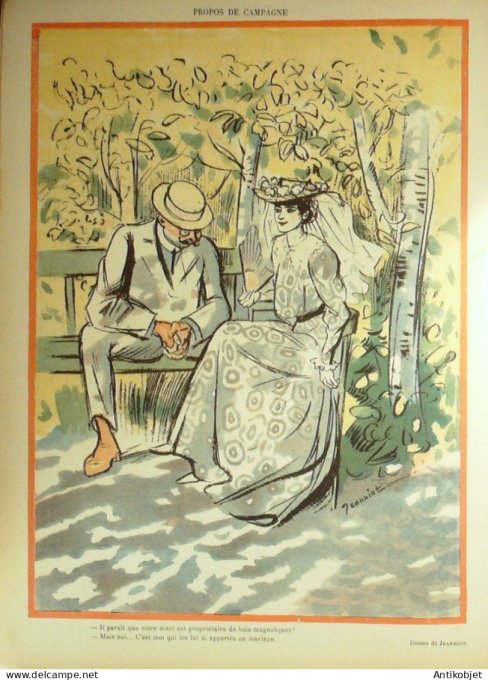 Le Rire 1905-09- 9 # 136 Journal humoristique Ed.Originale Propos de Campagne