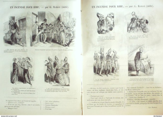 Petit journal pour Rire 1866 # 585 Les Apprentis grands hommes Talin & Damourette