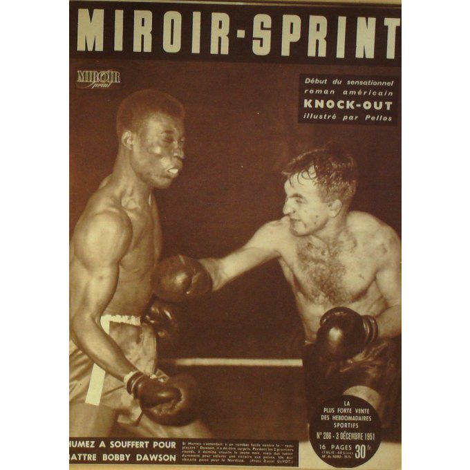 Miroir Sprint 1951 n° 286 3/12 UMEZ V ILLEMAIN BENEDETTO HARRIS  BELLANGER HUMEZ DAW