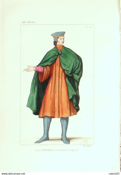 Rogiers Pierre Troubadour Jongleur 12ème 1852