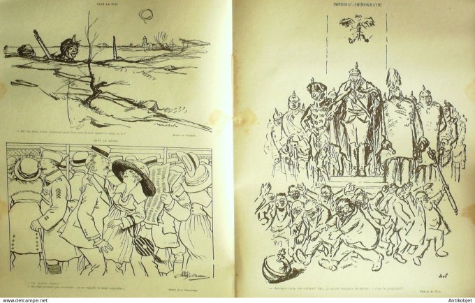 Le Rire Rouge 1918-10-19 # 205 Journal humoristique Ed.Originale Ferdinand Schweinskopf