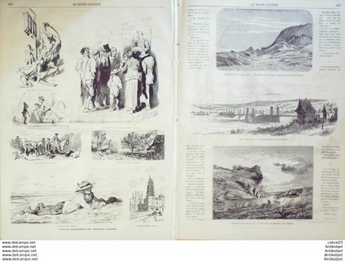 Le Monde illustré 1866 n°495 Maisons Alfort (94) Italie Venise Espagne Seville Coudoue Liverpool Gre