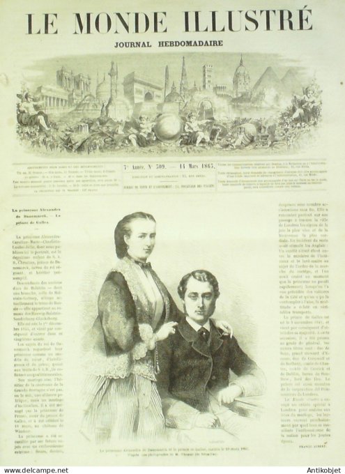 Le Monde illustré 1863 n°309 Danemark Mexique Rinconada Zacatecaz Soledad St Germain (78) Rouen (76)