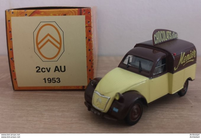 Citroen 2cv Au Camionnette Menier 1975 Norev 1:43