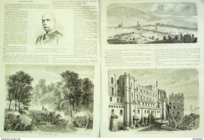 Le Monde illustré 1863 n°309 Danemark Mexique Rinconada Zacatecaz Soledad St Germain (78) Rouen (76)