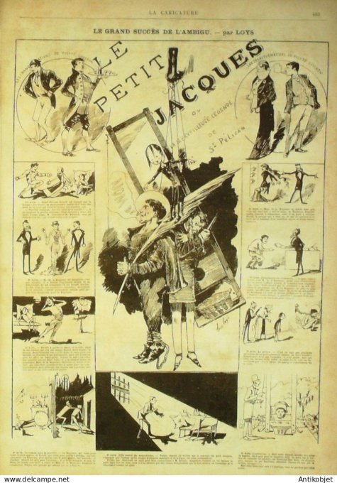 La Caricature 1881 #103 L'insomnie Robida Petit Jacques Loys
