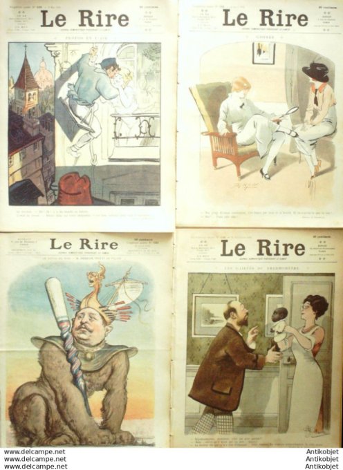 Le Rire 1913 lot 4 revues Mirande Faivre Cardona Prejelan Fabiano Laborde Leandre Mirande