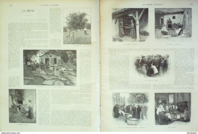 Le Monde illustré 1895 n°1981 Maroc Fez Rhamnas Cimiez Bab M'Horou Cuba Guant'anamo