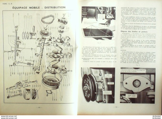 R.T Automobile Tracteur Farmall type FC Ford Consul & Zéphyr 98 # 1954