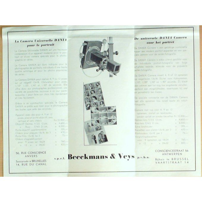 Catalogue DANIA TETENAL BEECKMANS BRUXELLES 1936