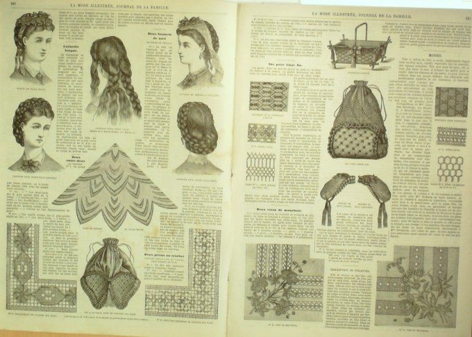 Journal Mode illustrée 1870 # 28 Tabliers de ménage