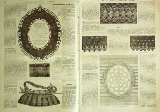 Journal Mode illustrée 1865 # 28 Coiffure de mariée