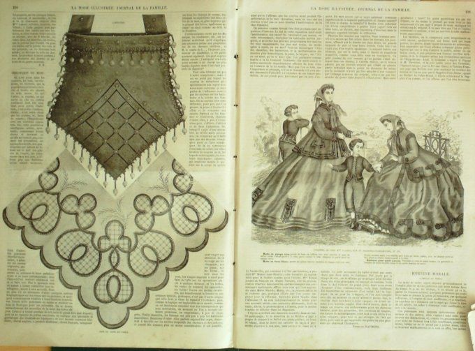 Journal Mode illustrée 1865 # 28 Coiffure de mariée