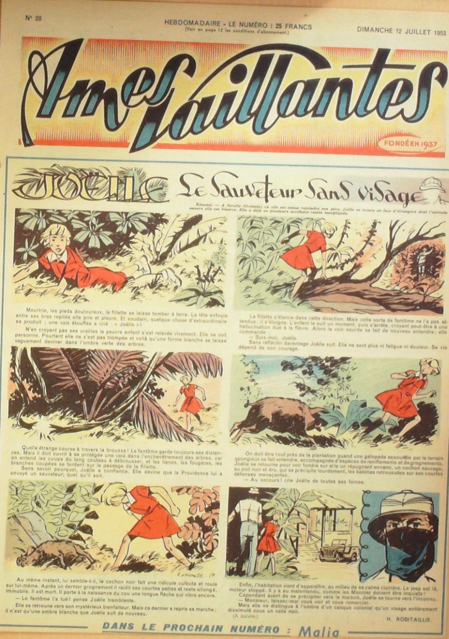 Ames Vaillantes 1953 n°28, Volubilie, Perlin et Pinpin, Jack le trappeur