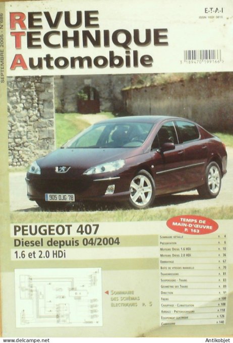 Revue Tech. Automobile 2005 n°686 Peugeot 407