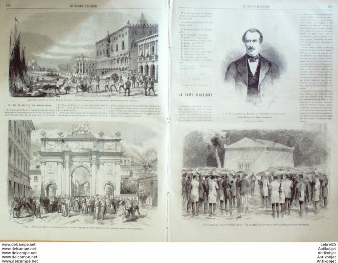 Le Monde illustré 1866 n°494 Italie Venise Allemagne Berlin Autriche Stadtgrabea