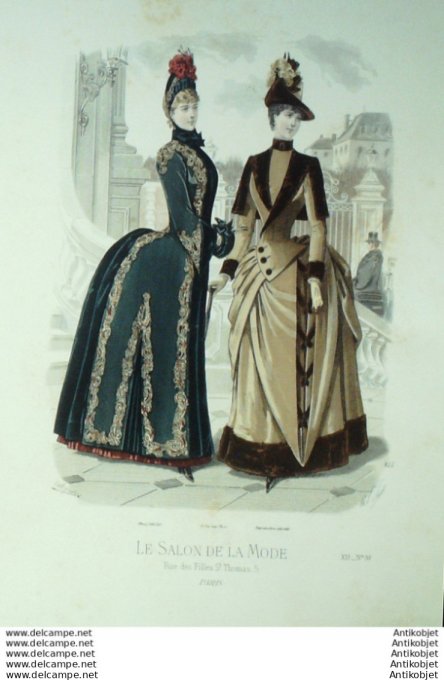 Gravure Mode Salon 1886 #  851 (Old Fashion plate)