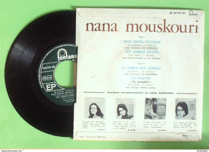 Mouskouri Nana 45T EP Le temps des cerises 1967