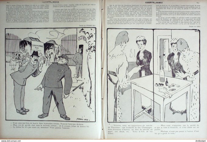 L'Assiette au beurre 1908 # 416 L'Octroi Villemot Jean