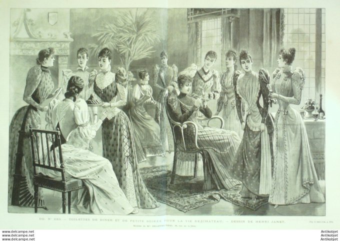 Gravure de mode Revue de la mode Gazette NB (maison Pelletier-Vidal)