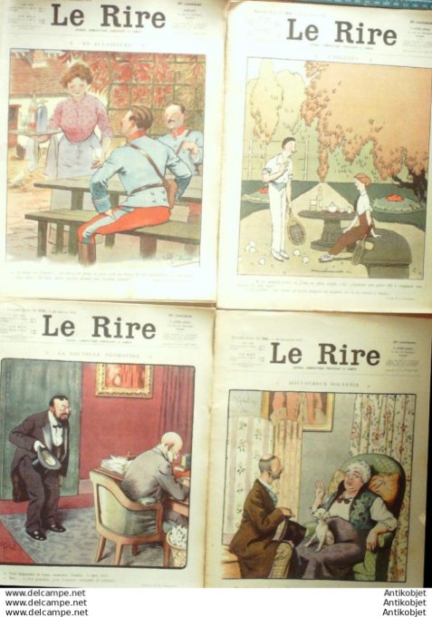 Le Rire 1913 lot 4 revues Mirande Nollat Guillaume Touraine Petit Roubille Flores Hemard