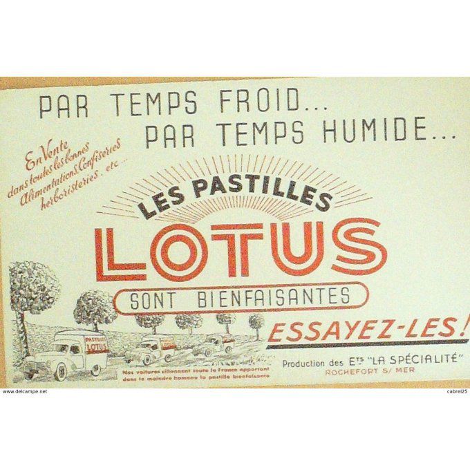 Buvard LOTUS Pharmacie