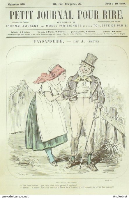 Petit journal pour Rire 1866 # 578 La Grammaire Latine Tararo