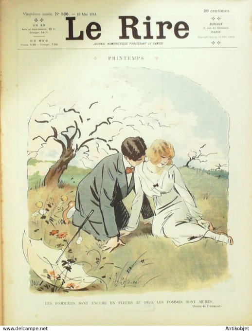Le Rire 1913-05-10 # 536 Journal humoristique Ed.Originale Raffine
