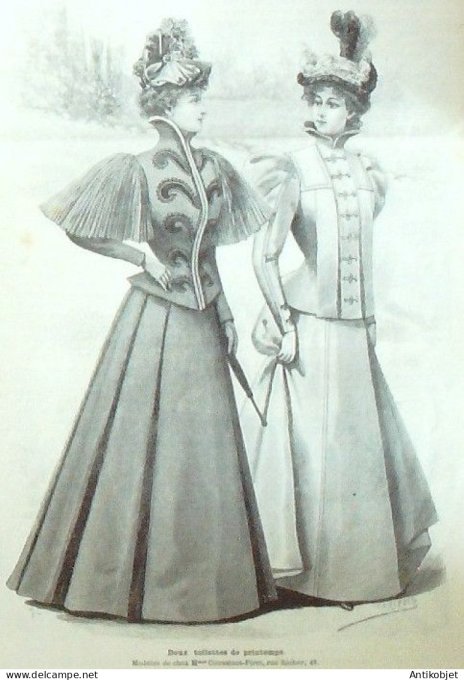 La Mode illustrée journal 1897 n° 08 Toilettes de printemps