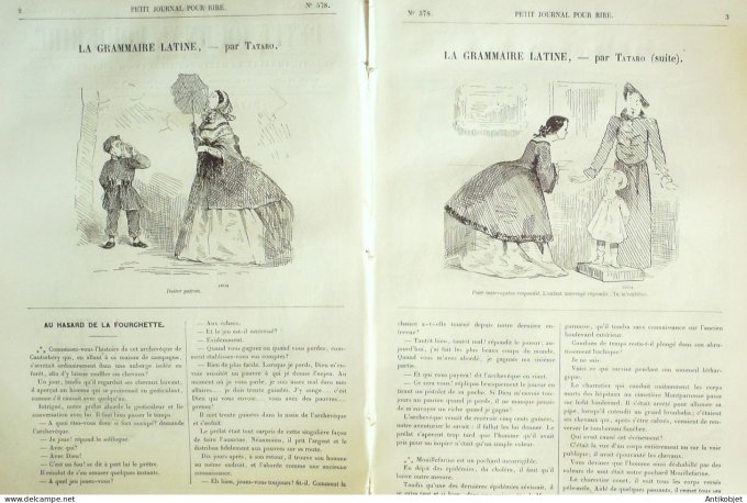 Petit journal pour Rire 1866 # 578 La Grammaire Latine Tararo