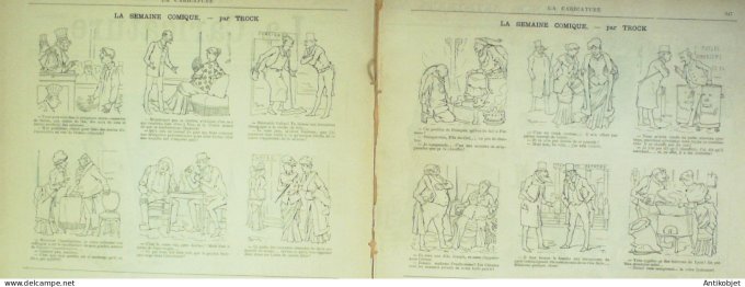 La Caricature 1884 #252 Vacances artistiques Robida Lors par Luque Trock