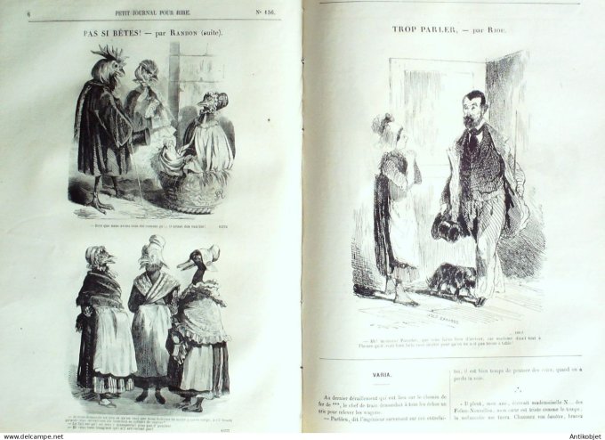 Petit journal pour Rire 1858 # 156 Petit Sphinx Randon