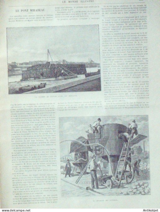 Le Monde illustré 1893 n°1904 Rouen (76) Grenoble (38) De Miribel Benoit Malon
