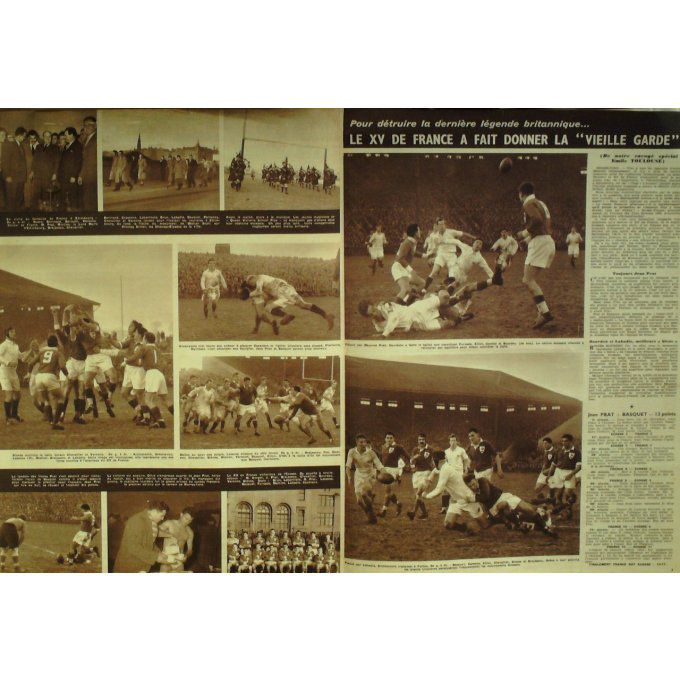 Miroir Sprint 1952 #  292 14 Jan Quevi Lly Vallet Stock Rugby Xv France Ecosse Berthod