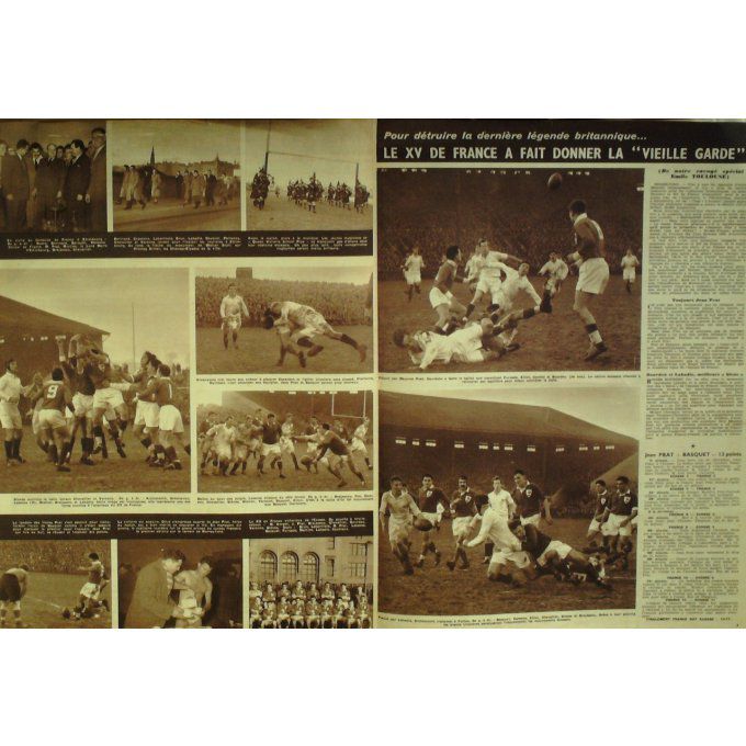 Miroir Sprint 1952 n° 292 14/1 QUEVI LLY VALLET STOCK RUGBY XV FRANCE ECOSSE BERTHOD