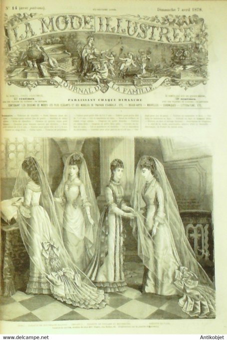 La Mode illustrée 1878 19è année complète reliée 52º (Amazone)