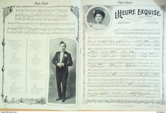 Paris qui chante 1905 n°110 Curti Mayol Huart Charton Valdor Derval Bartholetti