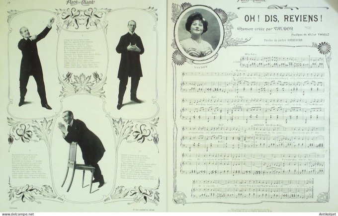 Paris qui chante 1905 n°110 Curti Mayol Huart Charton Valdor Derval Bartholetti