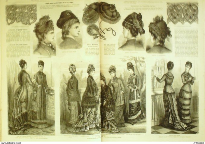 La Mode illustrée 1878 19è année complète reliée 52º (Amazone)